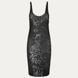 Crochet Sequins Tank Dress