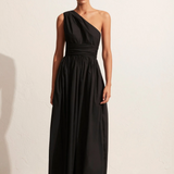 Gathered One Shoulder Dress