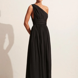 Gathered One Shoulder Dress