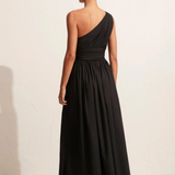 Gathered One Shoulder Dress