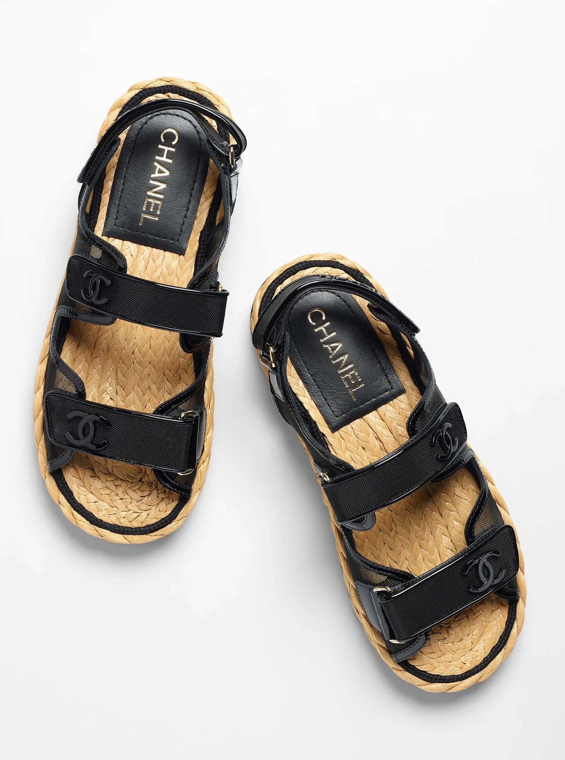Chanel raffia dad discount sandals