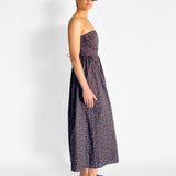 Strapless Lace Up Dress