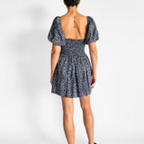 Shirred Peasant Mini Dress