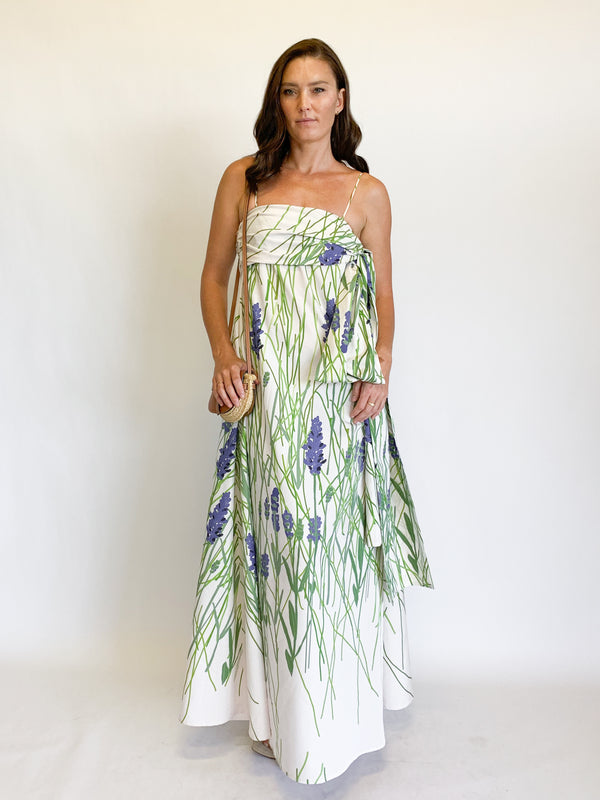 Martin Floral Print Taffeta Gown