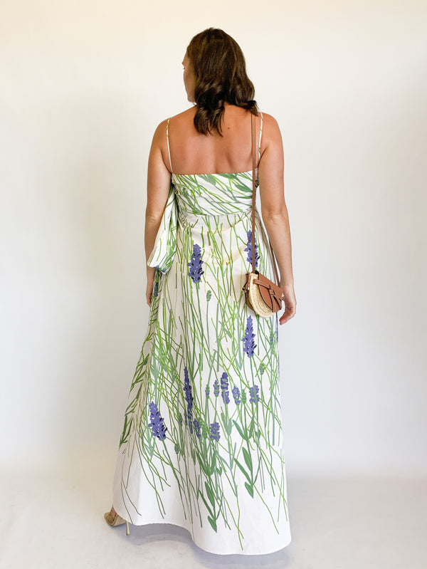 Martin Floral Print Taffeta Gown