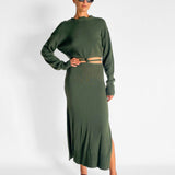 Cashmere Tie Sweater Dress