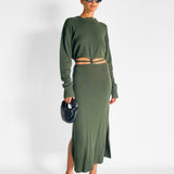 Cashmere Tie Sweater Dress