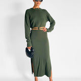Cashmere Tie Sweater Dress
