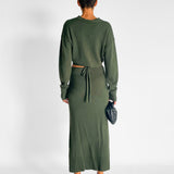 Cashmere Tie Sweater Dress