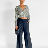 V Neck Cropped Top