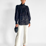Broderie Anglaise High Neck Tunic