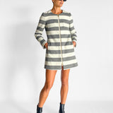 Wool Zip Front Coat