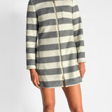 Wool Zip Front Coat