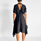 Linen Crochet Shirt Dress