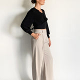 Micro Crepe Wrap Top