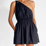 Twist Shoulder Mini Dress