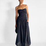 Gathered Drop Waist Dress