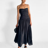 Gathered Drop Waist Dress