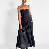 Gathered Drop Waist Dress