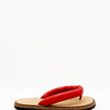 Padded Strap Leather Flip Flops