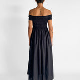 Shirred Off The Shoulder Dress