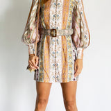 Luminous Mixed Ribbon Mini Dress
