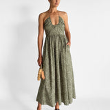 Drawcord Halter Sundress