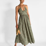 Drawcord Halter Sundress