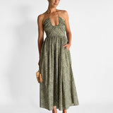 Drawcord Halter Sundress