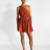 Twist Shoulder Mini Dress