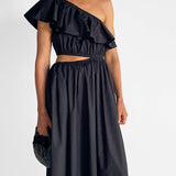 Asymmetric Ruffle Dress