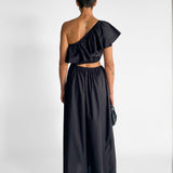 Asymmetric Ruffle Dress