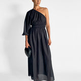 Single Sleeve Maxi Dress