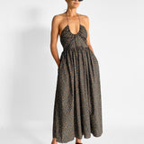 Drawcord Halter Sundress