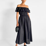 Off The Shoulder Ruffle Dress