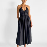 Drawcord Halter Sundress