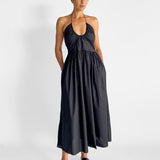 Drawcord Halter Sundress