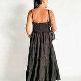 Cut Out Ruffled Maxi Dress