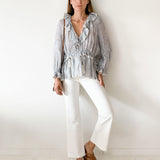 Tulsi Ash Stripe Blouse