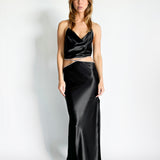 Crystaline Bias Maxi Skirt