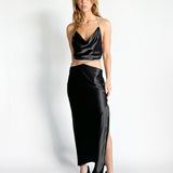Crystaline Bias Maxi Skirt