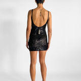 Crochet Sequins Tank Dress