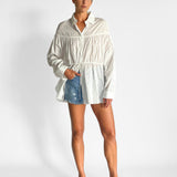 Embroidered Drawcord Tunic