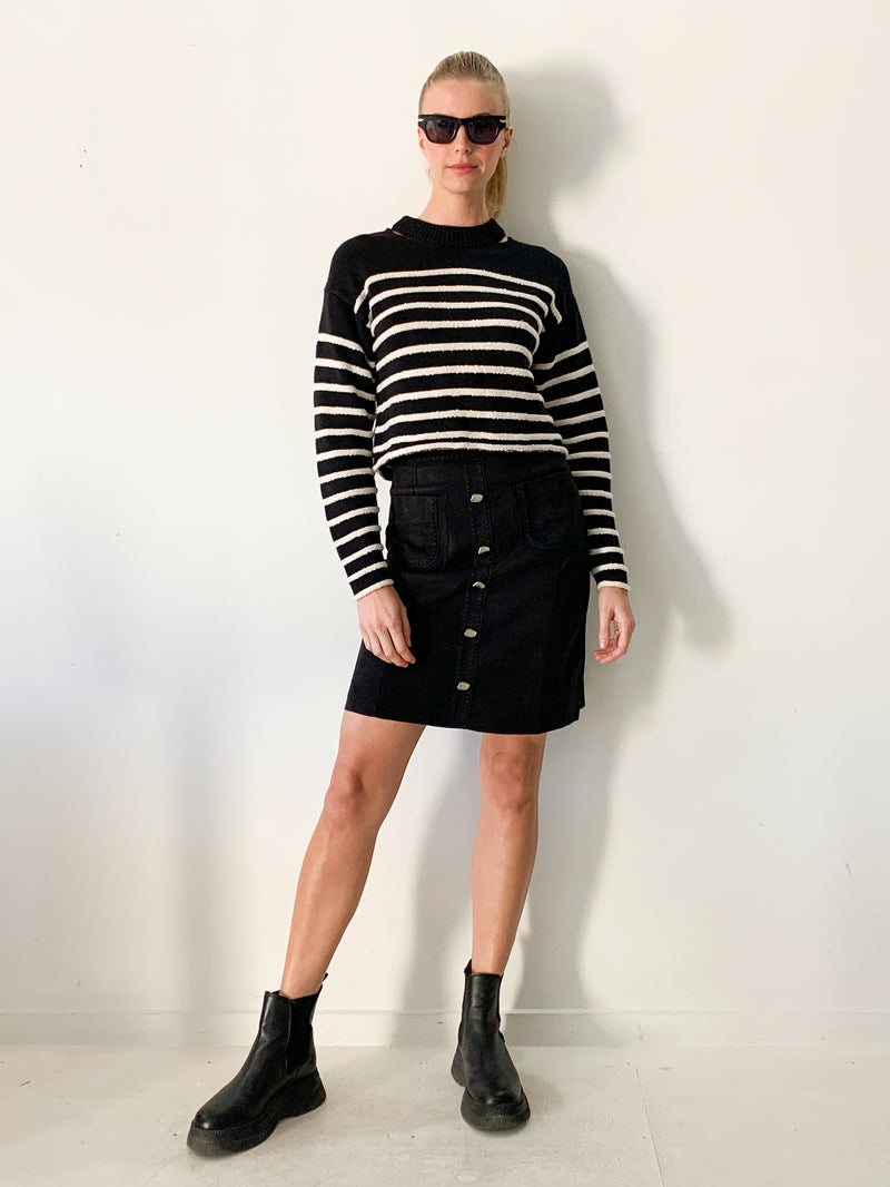 Paris Leather Mini Skirt
