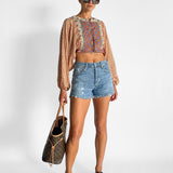 Clementine Batwing Crop