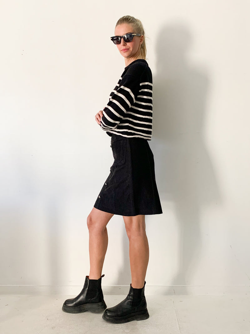 Paris Leather Mini Skirt