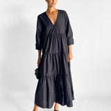 Long Sleeve Plunge Dress