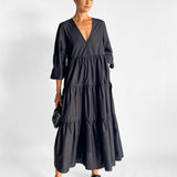 Long Sleeve Plunge Dress