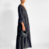 Long Sleeve Plunge Dress
