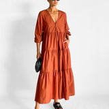 Long Sleeve Plunge Dress